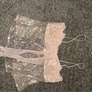 Zara Pink Sequin Top
